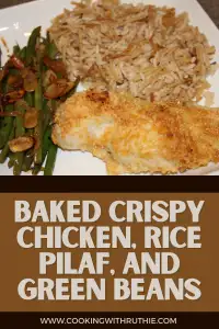 Tender baked chicken meets fluffy rice pilaf and fresh green beans &mdash; a comforting, wholesome dinner that fits perfectly into cozy December evenings or family holiday meals. Easy, satisfying, and full of home‑cooking vibes. 🍲 | cookingwithruthie.com