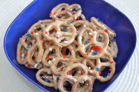 Patriotic Yogurt Pretzels