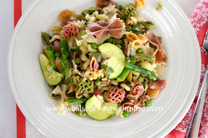 Summer Garden Pasta by whatscookingwithruthie.com