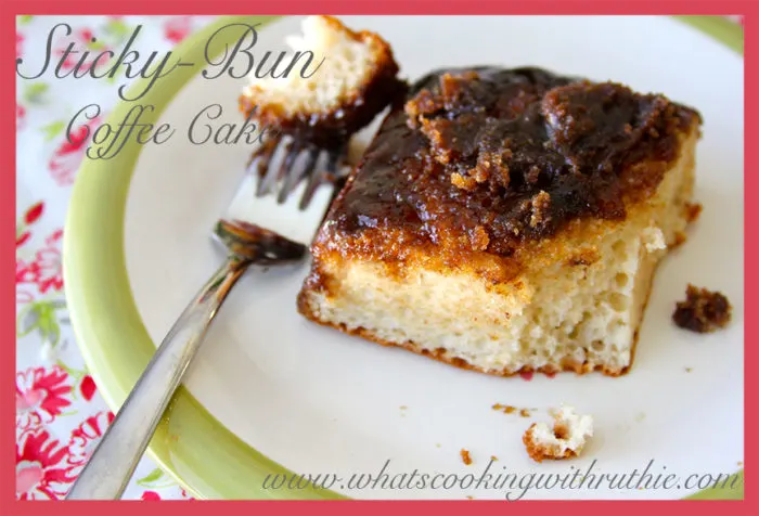 Sticky-Bun Coffee Cake by whatscookingwithruthie.com