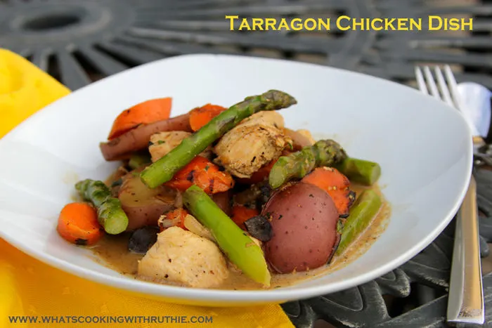 Tarragon Chicken Dish by whatscookingwithruthie.com