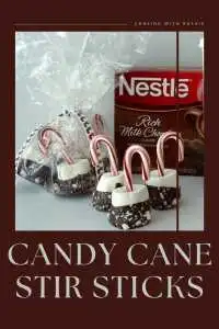Add a touch of holiday magic to your hot chocolate with these Candy Cane Stir Sticks — a sweet, pepperminty treat that turns every winter drink into a festive moment. Perfect for cozy December nights or holiday gatherings. 🍬 | cookingwithruthie.com #candycane #holidaydrinks #peppermint #wintertreats #cozynights #christmasdesserts #pinterestfood #cookingwithruthie