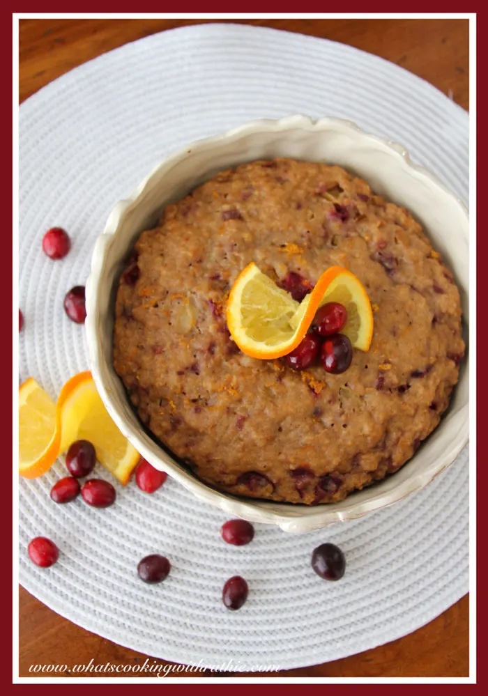 Crock-pot Cranberry Orange Bread by whatscookingwithruthie.com