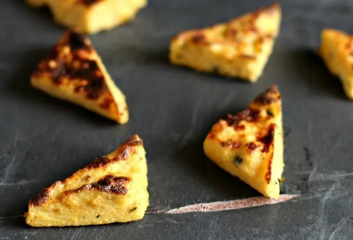 Baked Polenta Triangles