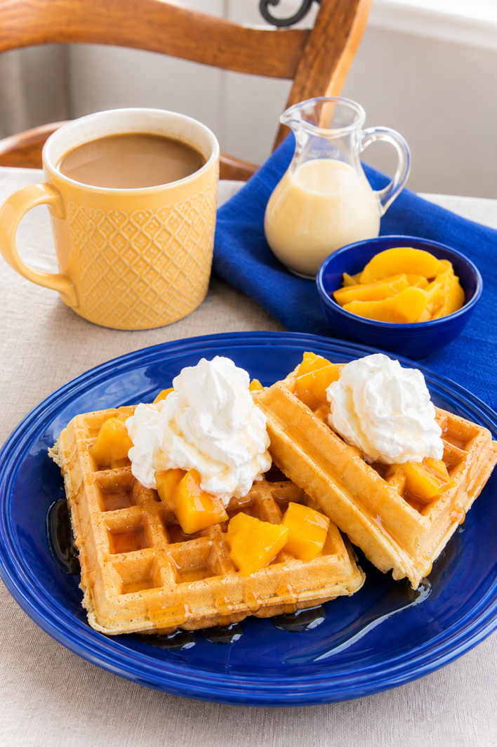Classic Belgium Waffle Recipe on www.cookingwithruthie.com