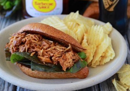 Coca~Cola BBQ Pulled Chicken Sandwich by www.whatscookingwithruthie.com