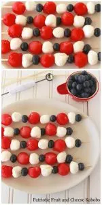 Patriotic Fruit and Cheese Kabobs on www.cookingwithruthie.com will be a hit at all of your summer BBQ's this year!
