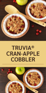 Treat yourself to a comforting dessert with Truvia Cran-Apple Cobbler! Made with fresh cranberries and apples, it's the perfect sweet ending to any meal. 🍎🍒 #CobblerRecipe #ComfortFood || cookingwithruthie.com