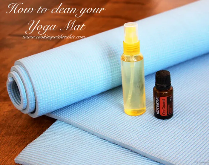How to Clean your Yoga Mat is a quick and easy tip for a fresh smelling mat! by www.cookingwithruthie.com