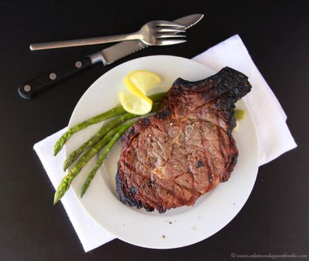 Lemon Pepper Steak Marinade on www.cookingwithruthie.com is a delicious way to grill your favorite steak!