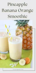 Start your day off right with a Pineapple Orange Banana Smoothie! Packed with vitamins and tropical flavors, it's the perfect way to fuel your morning. 🍍🍊🍌 #SmoothieRecipe #HealthyBreakfast || cookingwithruthie.com