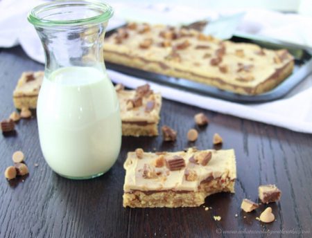 Reece's Peanut Butter Cup Bars by www.cookingwithruthie.com is like a party in your mouth!
