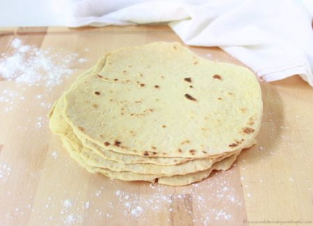 Homemade Flour Tortillas on www.cookingwithruthie.com are so simple to make at home!