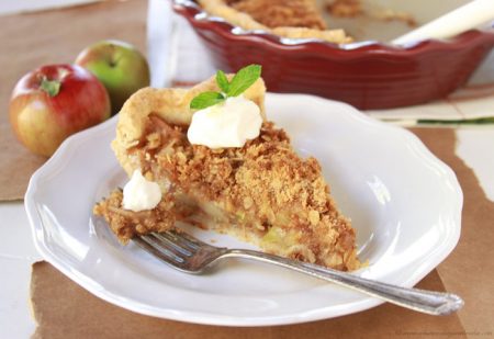 Brown Bag Apple Cinnamon Pie on www.cookingwithruthie.com is the BEST apple pie in the whole world!