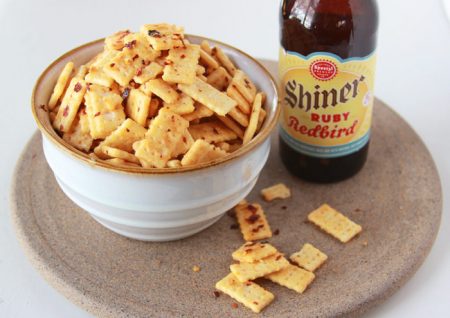 Spicy Mini Club Crackers on www.cookingwithruthie.com will be the party fave!