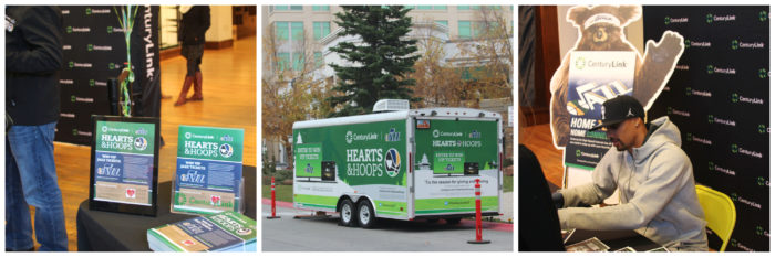 Hearts & Hoops with Centurylink a holiday food drive to benefit the Utah Food Bank! #spon @centurylinkut