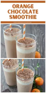 Thick, chocolatey and loaded with fresh citrus &mdash; this Chocolate Orange Smoothie balances indulgence with brightness, ideal for a cozy winter breakfast, post-workout recovery or holiday brunch at home. 🍊🍫 | cookingwithruthie.com #winterdrinks #smoothierecipe #healthyholiday #chocolateorange #comfortdrink #morningboost #pinterestrecipes #cookingwithruthie