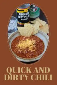 Whip up this Quick & Dirty Chili in just 10 minutes&mdash;simple, hearty, and perfect when you don&rsquo;t have time but still want big flavor. | cookingwithruthie.com #ChiliRecipe #QuickDinner #ComfortFood #CookingWithRuthie #WeeknightMeals #EasyChili #OnePot