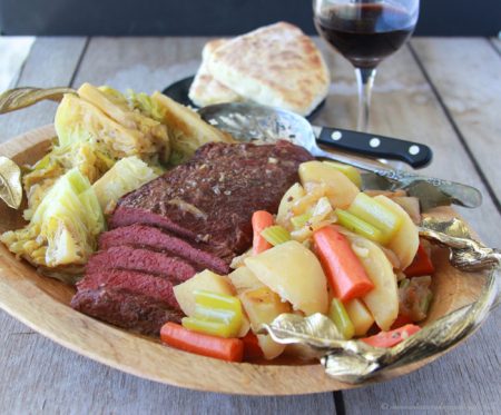 Irish Corned Beef with Cabbage is a classic dish that's fun dinner to celebrate St. Patricks Day! www.cookingwithruthie.com