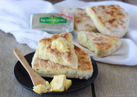 Irish Soda Farls is a quick and simple soda bread that cooks in a skillet! www.cookingwithruthie.com
