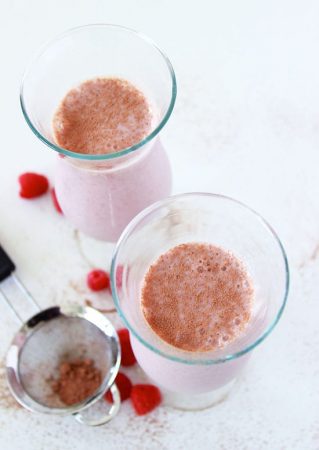 Chocolate Raspberry Protein Smoothie Recipe - Cooking With Ruthie