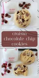 Chewy, cozy cookies loaded with tart craisins and melty chocolate chips &mdash; these cookies are perfect for winter baking sessions or December cookie trays. A simple, delicious treat to warm up chilly nights! 🍪 | cookingwithruthie.com #craisincookies #chocolatechipcookies #holidaybaking #winterdesserts #cozycookies #christmascookies #pinterestfood #cookingwithruthie