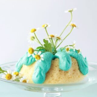 Tiffany Blue Mini Bundt Cake Recipe is the loveliest way to celebrate a special occasion! by cookingwithruthie.com