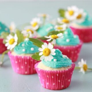 Tiffany Blue Mini Cupcakes Recipe are a two bite sweet treat that are too adorable to pass up! by cookingwithruthie.com