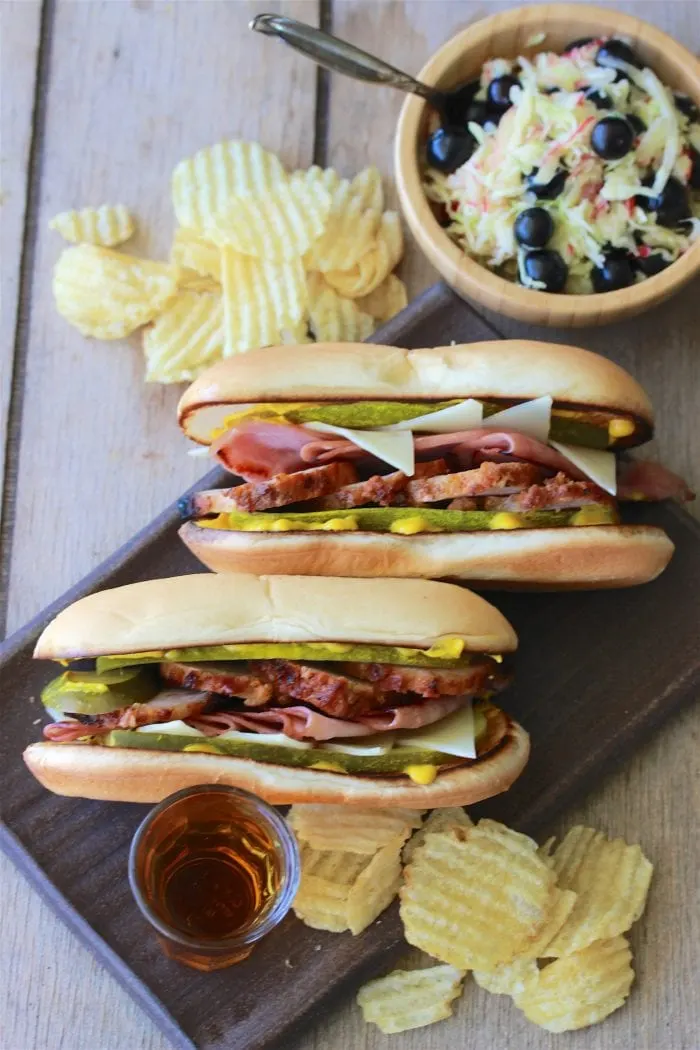 Cuban Sandwich Recipe has an amazing "wow" factor- you simply won't believe how amazing this sandwich is! by cookingwithruthie.com Cuban Sandwich Recipe has an amazing "wow" factor- you simply won't believe how amazing this sandwich is! by cookingwithruthie.com
