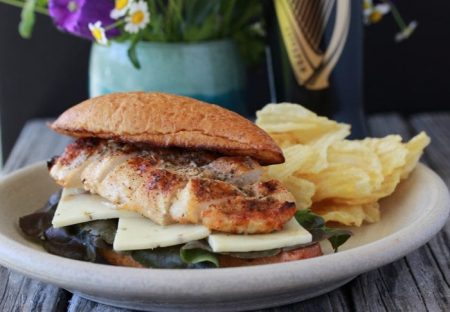 Grilled Chicken with Spicy Mayo Sandwich Recipe is deliciousness with a kick! by cookingwithruthie.com