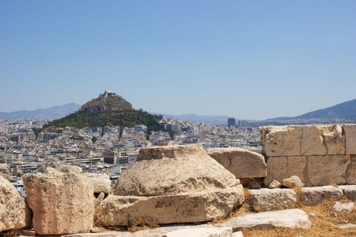 The view from the top of Acropolis in Athens, Greece The view from the top of Acropolis in Athens, Greece
