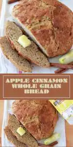 A nourishing loaf infused with apple chunks and cinnamon spice, this Whole Grain Bread is your new go-to for cozy mornings. | cookingwithruthie.com #HealthyBread #FallFlavors #AppleBread #WholeGrainBaking #CookingWithRuthie #HomemadeLoaf #BakingFromScratch #WarmMeals