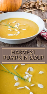 Warm your soul with this creamy, comforting pumpkin soup — perfect for crisp autumn nights. Add crusty bread and a swirl of cream to elevate it! || cookingwithruthie.com #PumpkinSoup #FallRecipes #CozyMeals #AutumnComfortFood #CookingWithRuthie