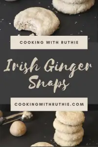 Warm, fragrant and perfectly crunchy &mdash; these Irish Ginger Snaps bring cozy holiday vibes and spiced sweetness to your December cookie trays or winter treat box. 🍪 | cookingwithruthie.com #gingersnaps #holidaycookies #winterbaking #christmascookies #spicedcookies #cozytreats #pinterestfood #cookingwithruthie