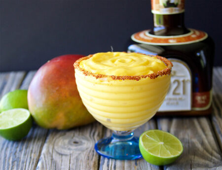 Creamy Mango Margarita Recipe is refreshing margarita recipe made with Mexican Cream Tequila! by cookingwithruthie.com