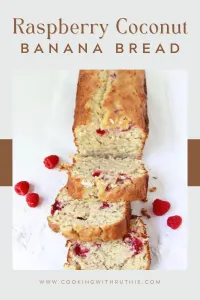 Delight in the perfect blend of sweet bananas, tangy raspberries, and rich coconut in this Raspberry Coconut Banana Bread. Enhanced with the subtle depth of sourdough starter or sour cream, this moist loaf is a must-try for banana bread enthusiasts. Ideal for breakfast, snacks, or dessert. #BananaBread #RaspberryCoconut #SourdoughBaking #ComfortFood #BakingRecipes #CookingWithRuthie