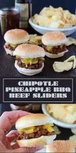 Let your slow cooker work its magic &mdash; these Chipotle Pineapple Beef Sliders are juicy, caramelized, and perfect to make ahead for any gathering. | cookingwithruthie.com #SlowCookerSliders #BBQBeef #ChipotleFlavor #EasyMeals #CookingWithRuthie #EntertainEasy #FlavorPacked #MakeAhead