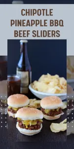 "A sweet and smoky twist on slider night—juiciest beef, tangy chipotle, and caramelized pineapple, all on an easy bun. Game day, anyone? || cookingwithruthie.com #BBQSliders #ChipotleBeef #PineappleBBQ #GameDayEats #SweetHeat #BurgerTwist #FingerFoodFun #FlavorExplosion"