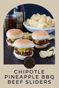 "Sweet pineapple, smoky chipotle, and tender beef piled high into sliders that are bold, tangy, and unforgettable! || cookingwithruthie.com #BBQSliders #ChipotlePineapple #BeefSliders #PartyFoodIdeas #BoldFlavors #SummerBBQ #MiniSandwiches #FlavorExplosion"