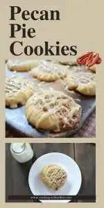 Buttery cookies loaded with pecans and cozy autumn‑winter flavors — these Pecan Pie Cookies are perfect for December cookie trays, festive dessert tables, or cozy nights in with a hot drink. 🍪 | cookingwithruthie.com #pecanpiecookies #holidaybaking #winterdesserts #christmascookies #cozycookies #nuttytreat #festivetreats #cookingwithruthie