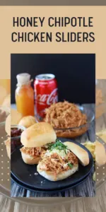 Add some spice to your meal with Honey Chipotle Chicken Sliders. These sliders feature juicy chicken with a sweet and smoky honey chipotle sauce, served on soft slider buns. Perfect for parties, game days, or a fun family dinner, they’re sure to be a hit. Easy to make and full of flavor, these sliders are a must-try. #ChickenSliders #HoneyChipotle #PartyFood #DinnerIdeas || cookingwithruthie.com