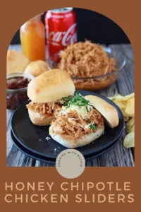 Spice up your meal with Honey Chipotle Chicken Sliders. These sliders feature juicy chicken with a sweet and smoky honey chipotle sauce, served on soft slider buns. Perfect for parties, game days, or a fun family dinner, they’re sure to be a hit. Easy to make and full of flavor, these sliders are a must-try. #ChickenSliders #HoneyChipotle #PartyFood #DinnerIdeas || cookingwithruthie.com