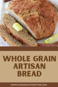 A cozy, no‑knead whole grain loaf studded with fresh green apples and warm cinnamon &mdash; perfect for December breakfasts, holiday brunches or winter morning toast with butter. 🍞🍏 | cookingwithruthie.com #applebread #wholegrainbread #winterbaking #holidaybreakfast #cozyloaf #homemadebread #pinterestfood #cookingwithruthie