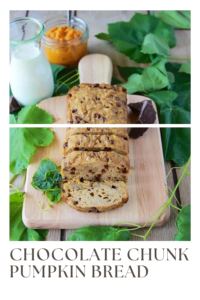 Try something new with this Pumpkin Chocolate Chunk Sourdough Bread! This delicious bread combines the flavors of pumpkin and rich chocolate chunks with the tangy taste of sourdough. Perfect for fall baking, this bread is great for breakfast, a snack, or even dessert. It’s an easy and flavorful recipe that’s sure to impress. #SourdoughBread #PumpkinRecipes #ChocolateChunk || cookingwithruthie.com