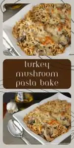 Creamy pasta baked with tender turkey, earthy mushrooms, and melted cheese &mdash; this Turkey‑Mushroom Pasta Bake is the ultimate warm, hearty dinner for chilly December nights or festive family meals. 🍝 | cookingwithruthie.com #pastabake #winterdinner #comfortfood #turkeyrecipes #holidaymeals #cozymeals #pinterestfood #cookingwithruthie