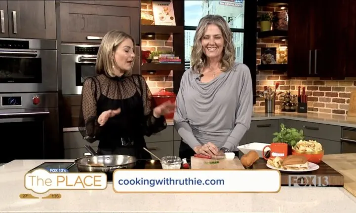 Turkey Provolone Sandwich on FOX13 The Place by cookingwithruthie.com