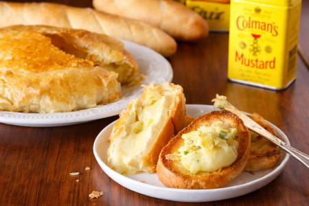 Artichoke Mustard Baked Brie Recipe from www.cookingwithruthie.com