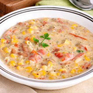 Quinoa Corn Chowder Recipe by www.cookingwithruthie.com