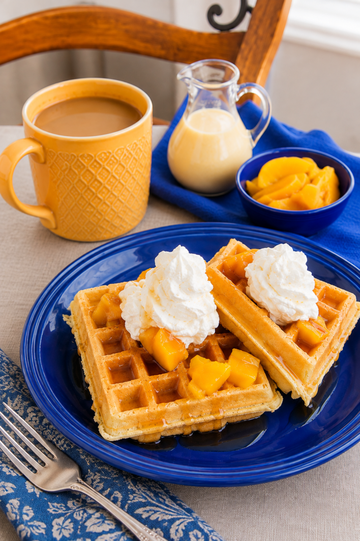 Classic Belgium Waffle Recipe on www.cookingwithruthie.com