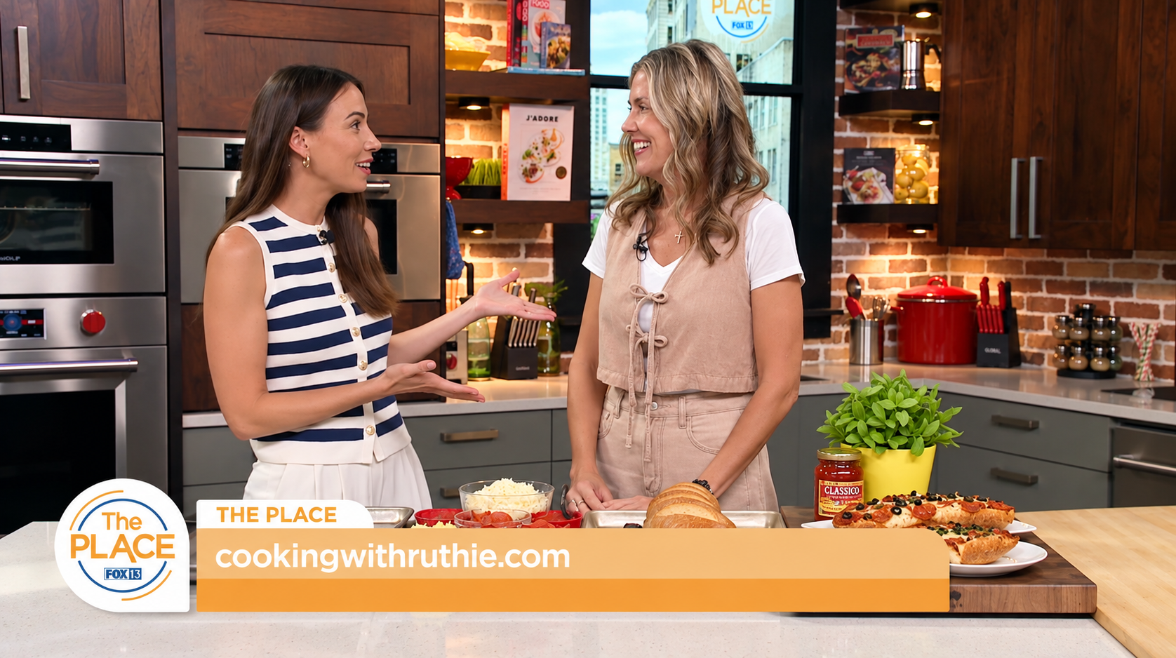 French Bread Pizza on FOX13 The Place - Cooking With Ruthie